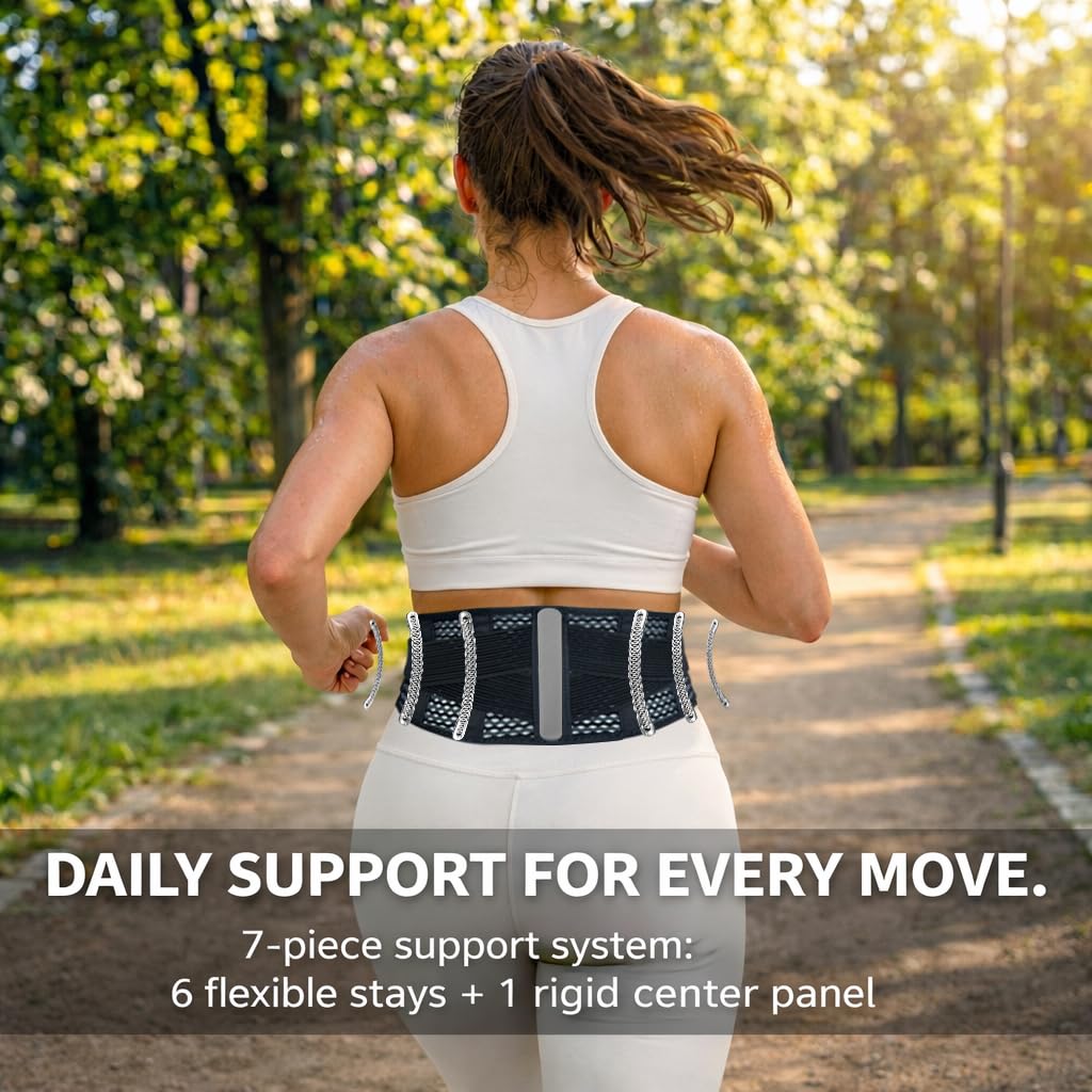 LibertyMove™ Mesh Lumbar Support Belt with Dual-Adjust Pulley System