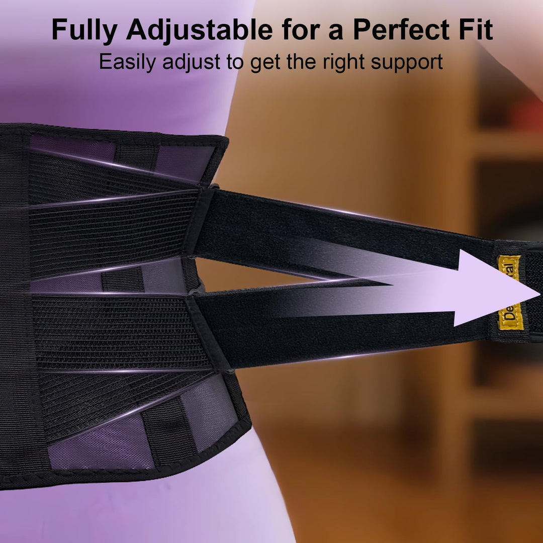 LibertyMove™ Ultra Breathable Back Brace with Removable Lumbar Pad for Women & Men