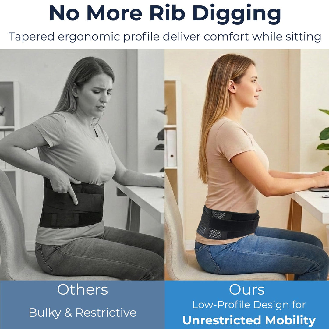 LibertyMove™ Mesh Lumbar Support Belt with Dual-Adjust Pulley System