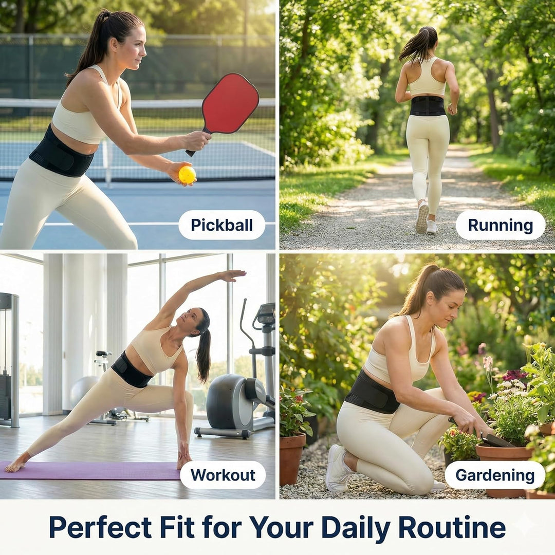 LibertyMove™ Mesh Lumbar Support Belt with Dual-Adjust Pulley System