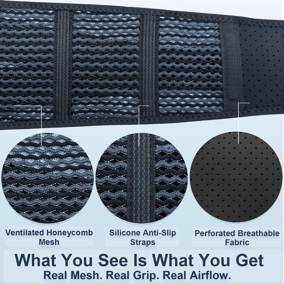 LibertyMove™ Mesh Lumbar Support Belt with Dual-Adjust Pulley System
