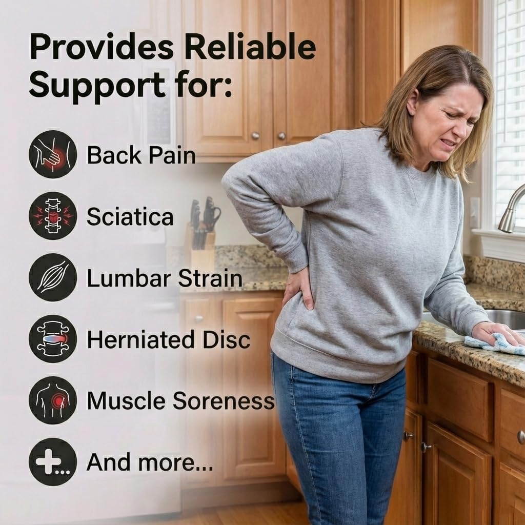 LibertyMove™ Ultra Breathable Back Brace with Removable Lumbar Pad for Women & Men